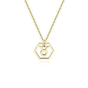 9237 18K Gold Plated Astrology Necklace Jewelry,12 Zodiac Pendant Horoscope